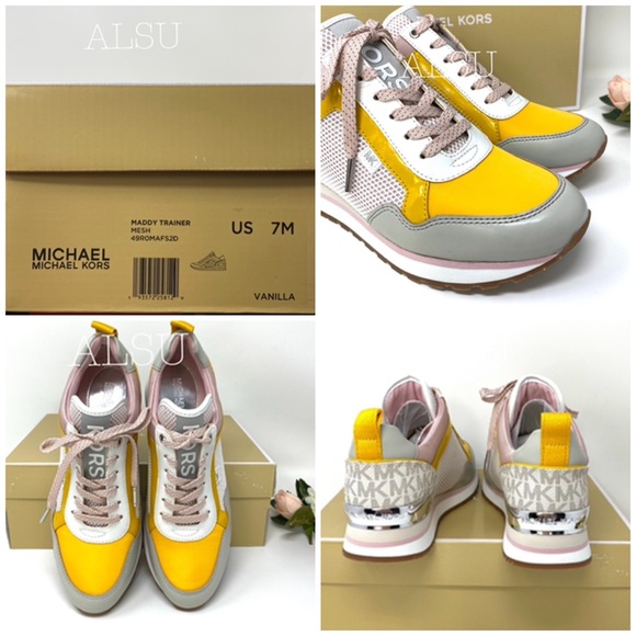 🌸SALE🌸 Michael Kors Maddy Trainer Mesh Vanilla AUTHENTIC Women Size 49R0MAFS2D - Picture 8 of 8